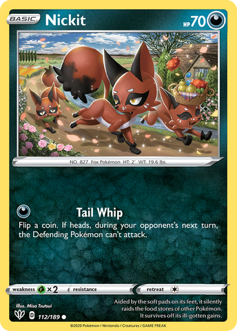 Nickit (112/189) [Sword & Shield: Darkness Ablaze] Reverse Holofoil