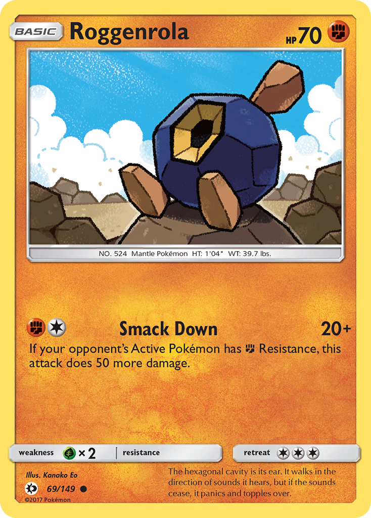Roggenrola (69/149) [Sun & Moon: Base Set] Reverse Holofoil