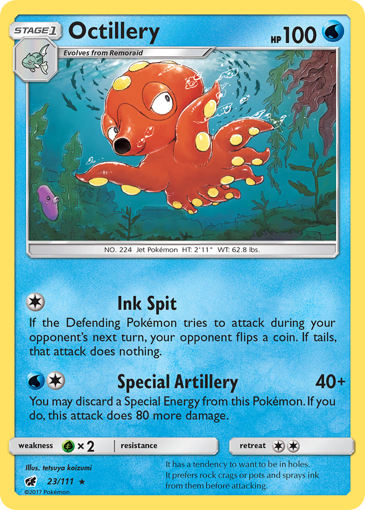 Octillery (23/111) [Sun & Moon: Crimson Invasion] Reverse Holofoil