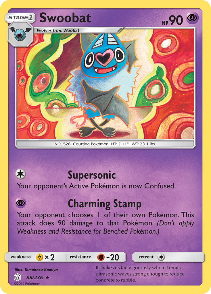 Swoobat (88/236) [Sun & Moon: Cosmic Eclipse] Reverse Holofoil