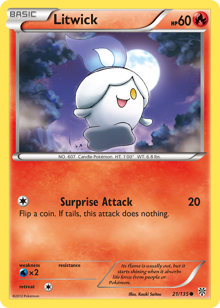 Litwick (21/135) [Black & White: Plasma Storm] Reverse Holofoil