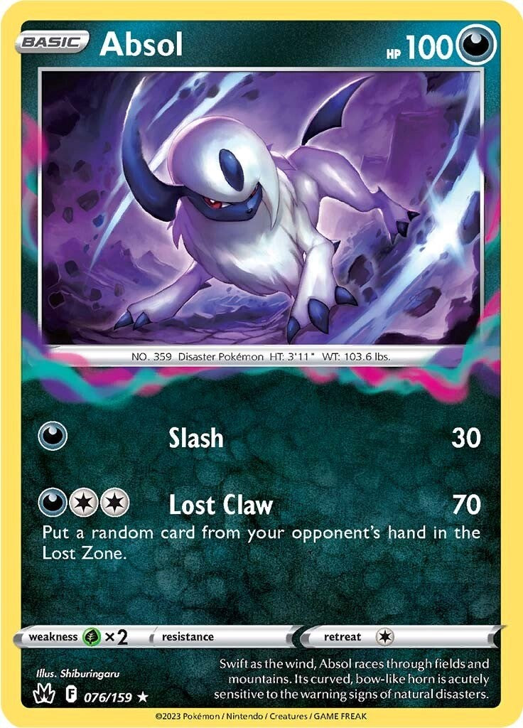 Absol (076/159) [Sword & Shield: Crown Zenith] Reverse Holofoil