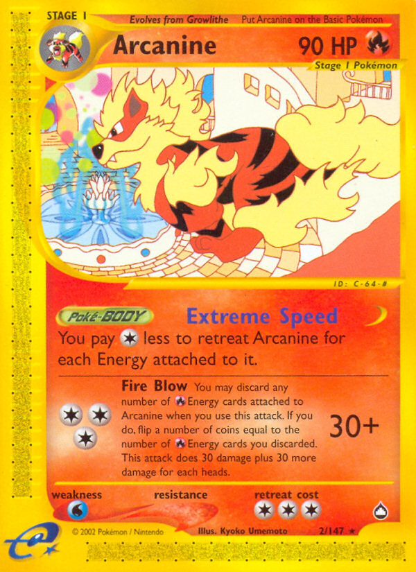 Arcanine (2/147) [Aquapolis] Reverse Holofoil