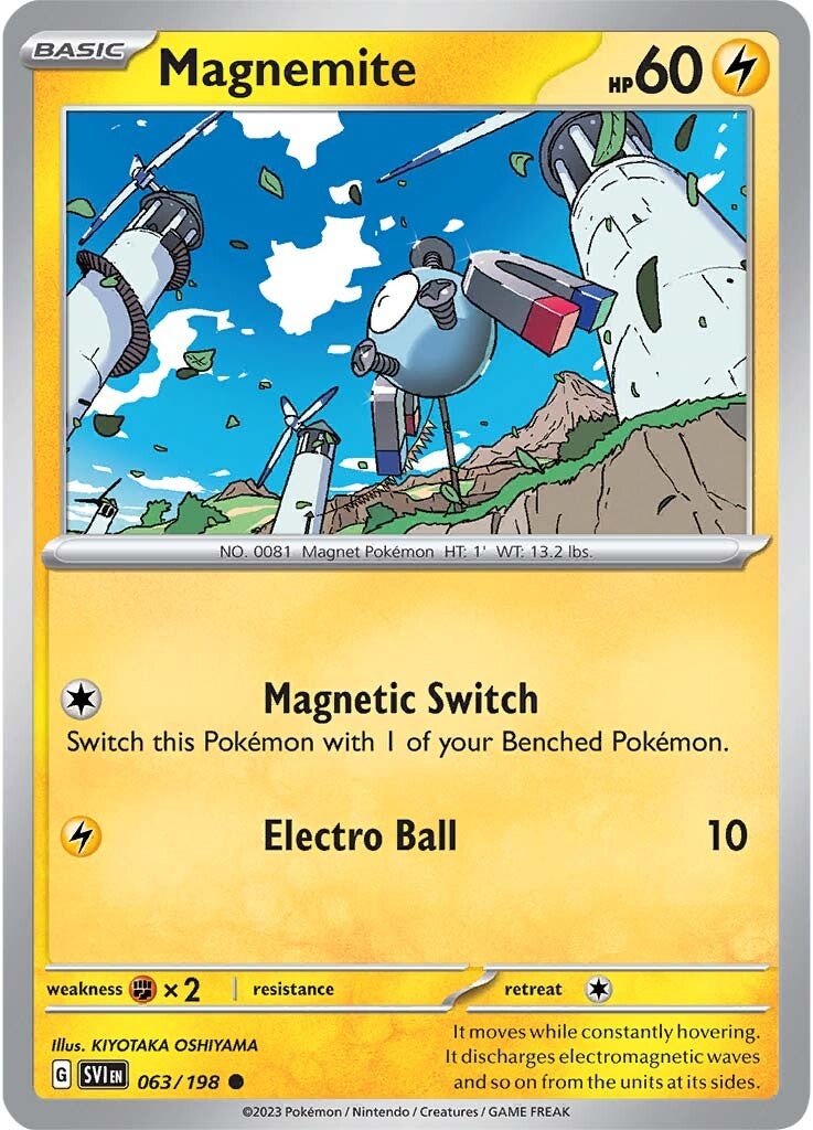 Magnemite (063/198) [Scarlet & Violet: Base Set] Reverse Holofoil