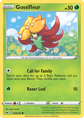Gossifleur (020/202) [Sword & Shield: Base Set] Reverse Holofoil