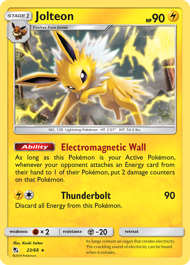 Jolteon (23/68) [Sun & Moon: Hidden Fates] Reverse Holofoil