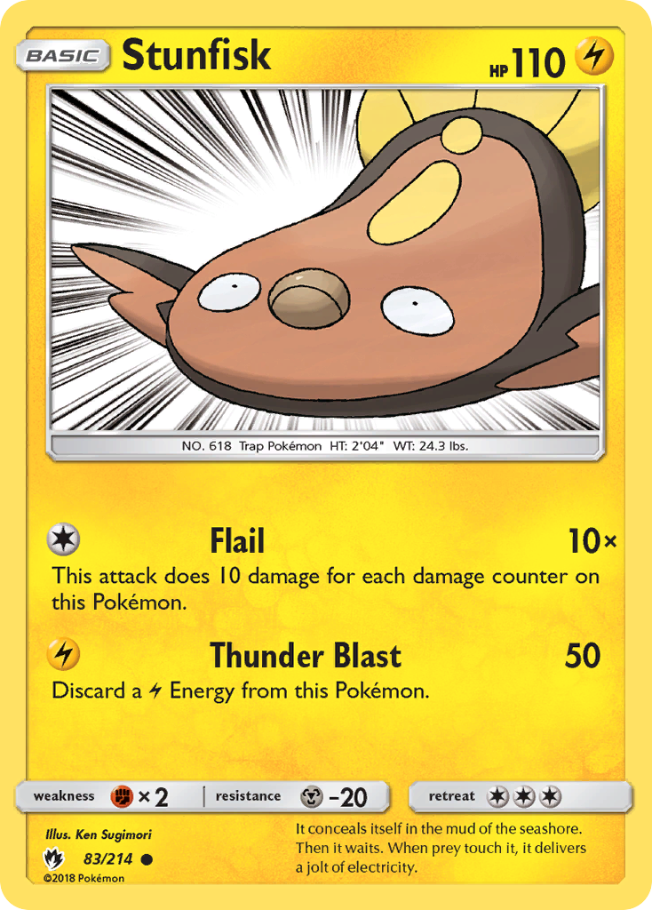 Stunfisk (83/214) [Sun & Moon: Lost Thunder] Reverse Holofoil