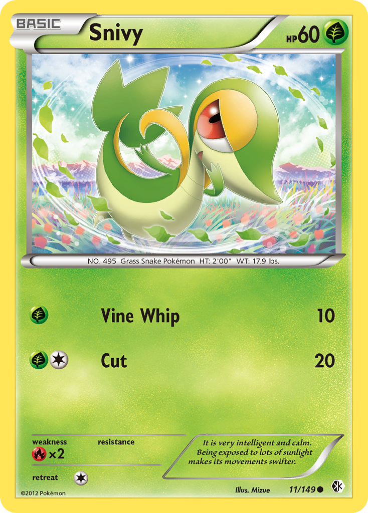 Snivy (11/149) [Black & White: Boundaries Crossed] Reverse Holofoil