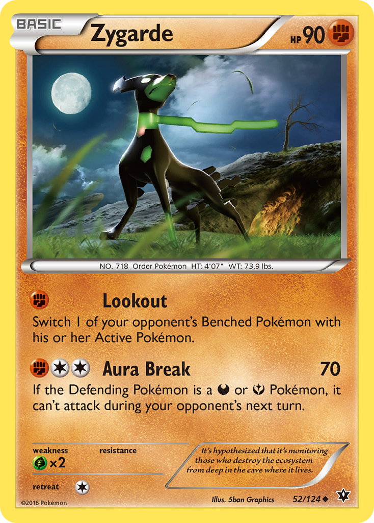 Zygarde (52/124) [XY: Fates Collide] Reverse Holofoil