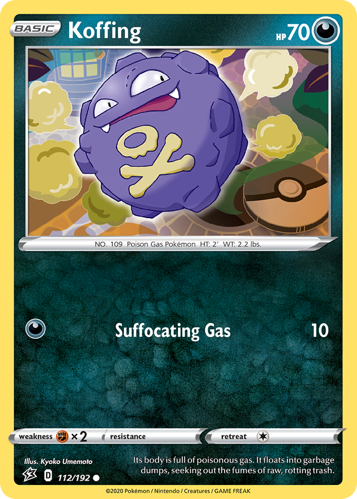 Koffing (112/192) [Sword & Shield: Rebel Clash] Reverse Holofoil