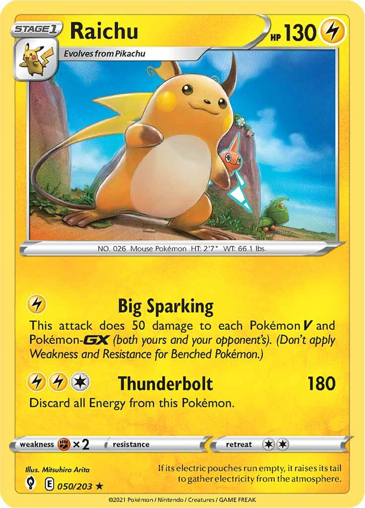 Raichu (050/203) [Sword & Shield: Evolving Skies] Reverse Holofoil