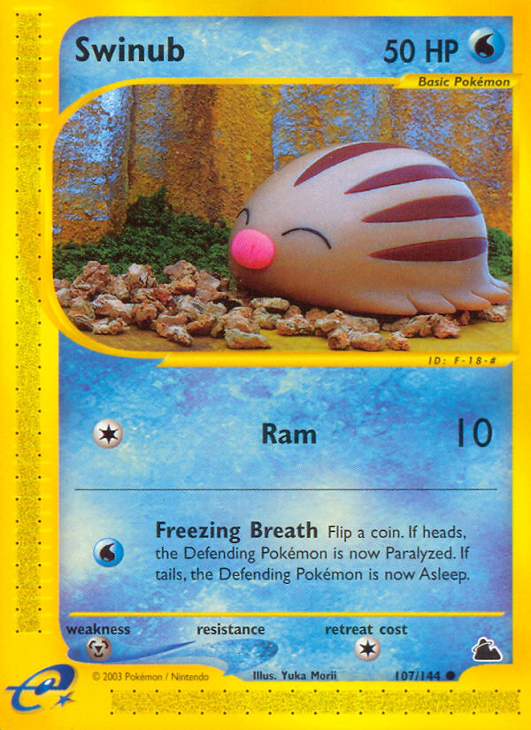 Swinub (107/144) [Skyridge] Reverse Holofoil