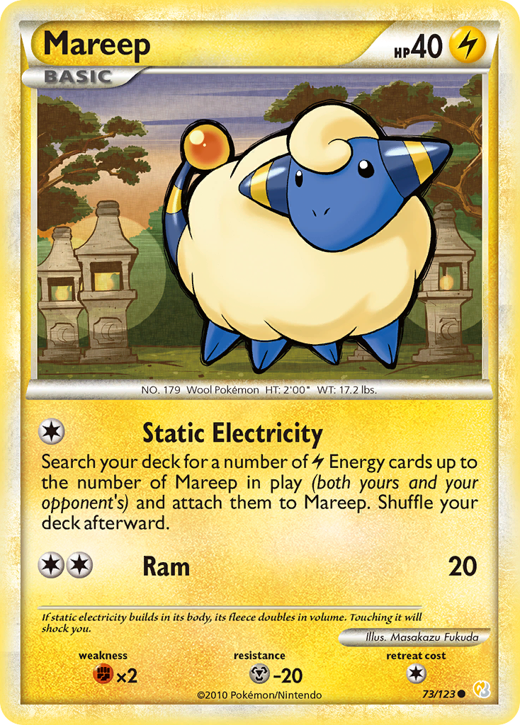 Mareep (73/123) [HeartGold & SoulSilver: Base Set] Reverse Holofoil