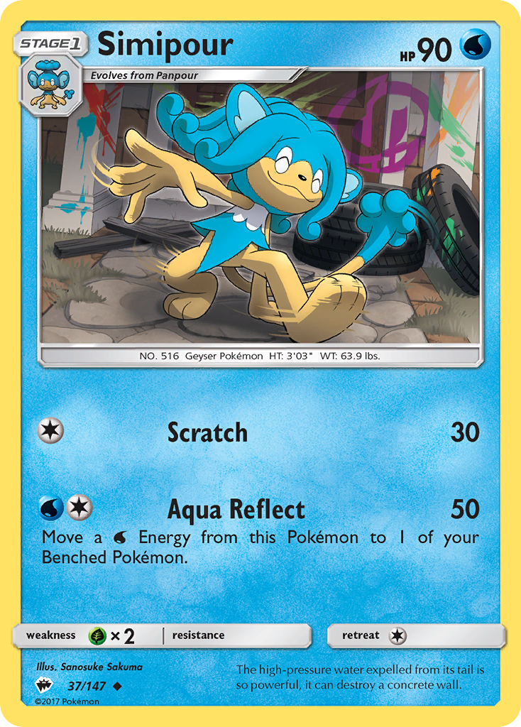 Simipour (37/147) [Sun & Moon: Burning Shadows] Reverse Holofoil