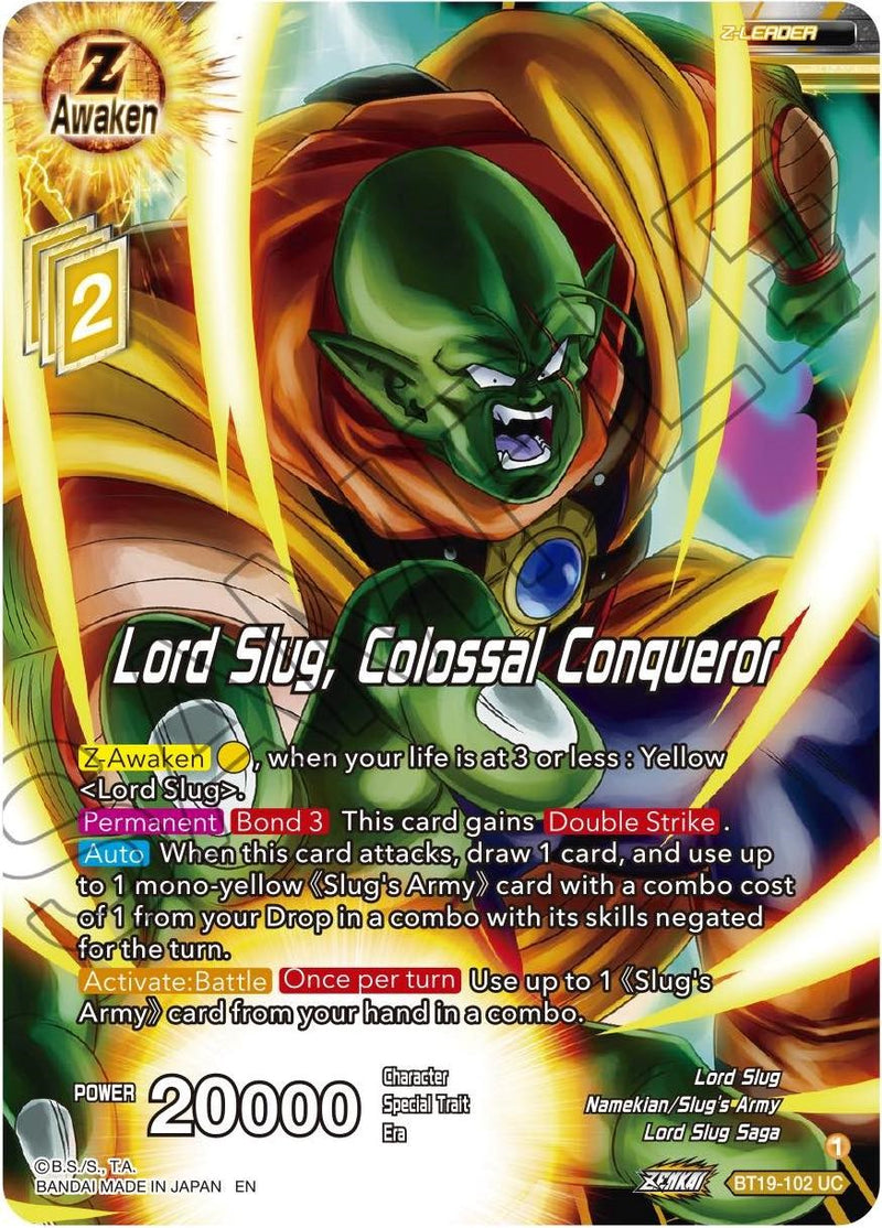 Lord Slug, Colossal Conqueror (BT19-102) [Fighter's Ambition] Parallel Foil