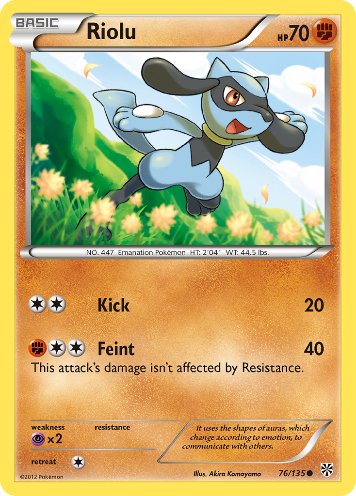 Riolu (76/135) [Black & White: Plasma Storm] Reverse Holofoil