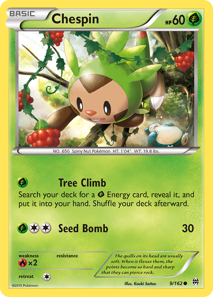 Chespin (9/162) [XY: BREAKthrough] Reverse Holofoil