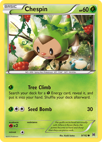 Chespin (9/162) [XY: BREAKthrough] Reverse Holofoil