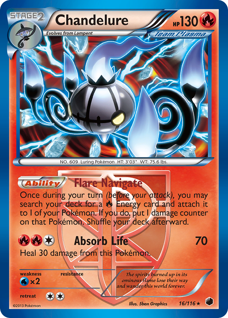 Chandelure (16/116) [Black & White: Plasma Freeze] Reverse Holofoil