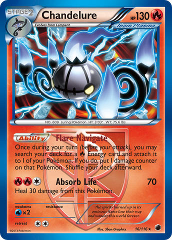 Chandelure (16/116) [Black & White: Plasma Freeze] Reverse Holofoil