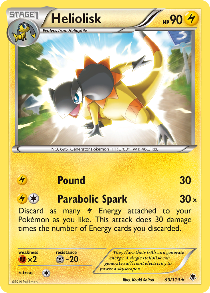 Heliolisk (30/119) [XY: Phantom Forces] Reverse Holofoil