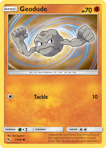 Geodude (33/68) [Sun & Moon: Hidden Fates] Reverse Holofoil