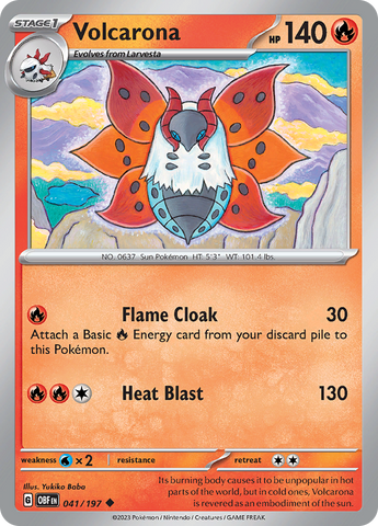 Volcarona (041/197) [Scarlet & Violet: Obsidian Flames] Reverse Holofoil