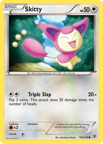 Skitty (109/135) [Black & White: Plasma Storm] Reverse Holofoil