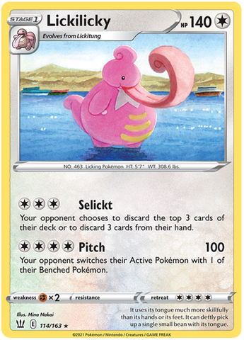 Lickilicky (114/163) [Sword & Shield: Battle Styles] Reverse Holofoil