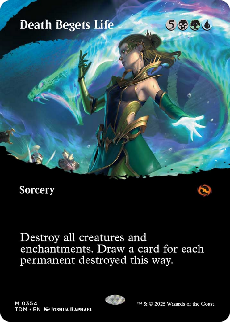 Death Begets Life (Borderless) [Tarkir: Dragonstorm] Foil