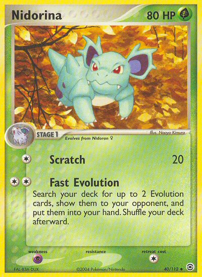 Nidorina (40/112) [EX: FireRed & LeafGreen] Reverse Holofoil