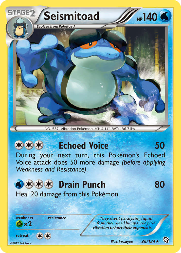 Seismitoad (36/124) [Black & White: Dragons Exalted] Reverse Holofoil