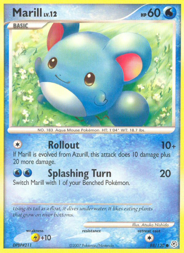 Marill (88/130) [Diamond & Pearl: Base Set] Reverse Holofoil