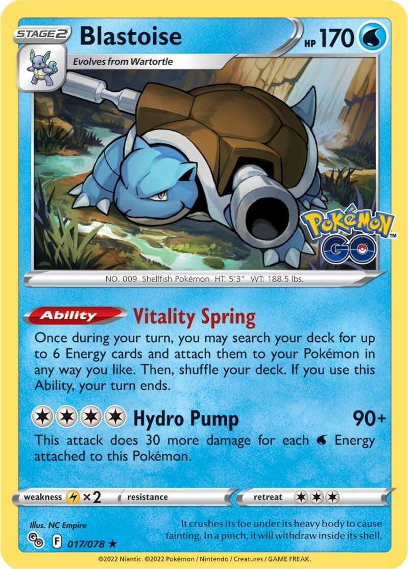 Blastoise (017/078) [Pokémon GO] Reverse Holofoil