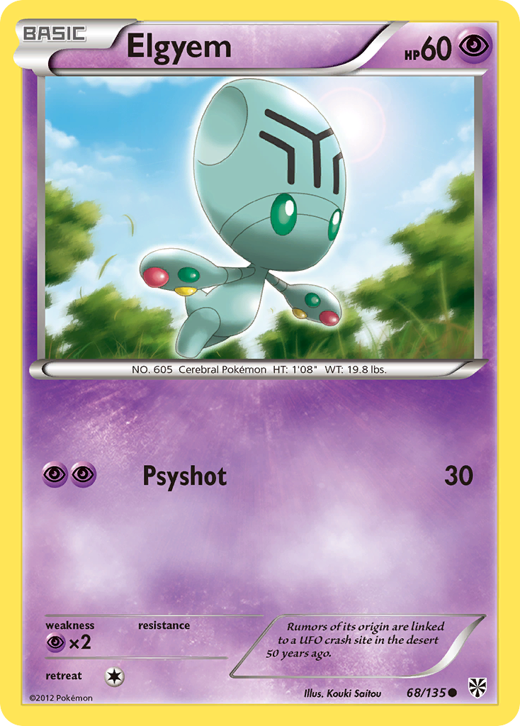 Elgyem (68/135) [Black & White: Plasma Storm] Reverse Holofoil