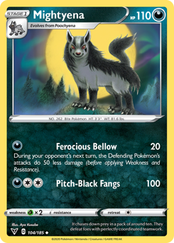 Mightyena (104/185) [Sword & Shield: Vivid Voltage] Reverse Holofoil