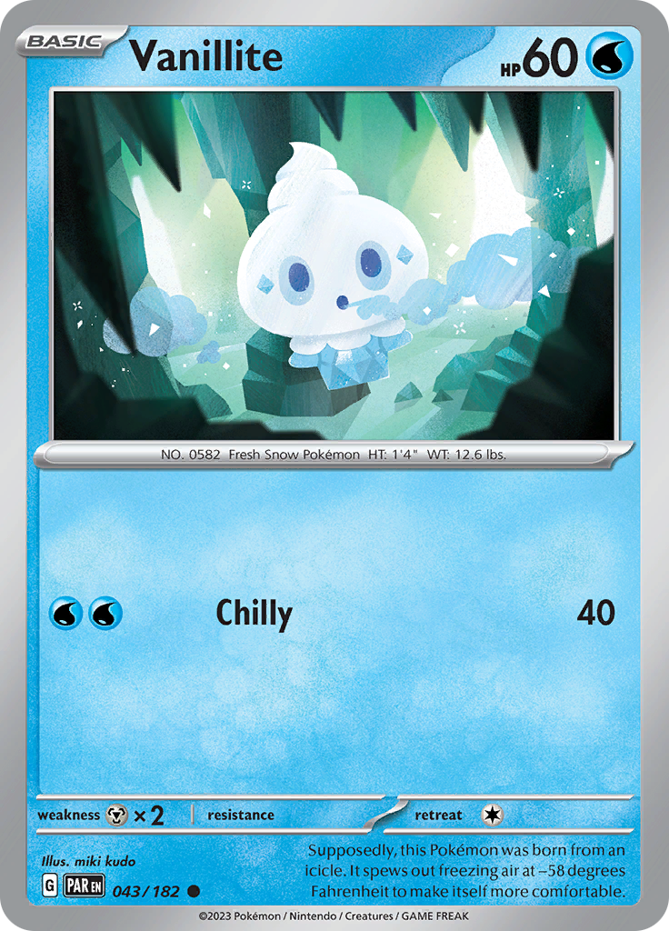 Vanillite (043/182) [Scarlet & Violet: Paradox Rift] Reverse Holofoil