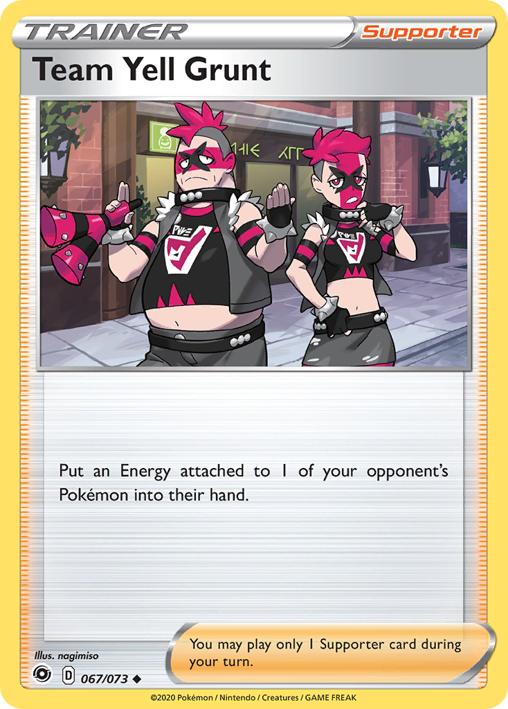 Team Yell Grunt (067/073) [Sword & Shield: Champion's Path] Reverse Holofoil
