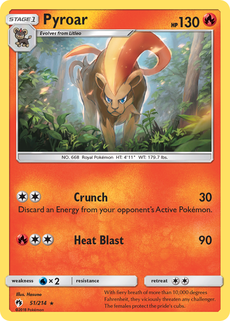 Pyroar (51/214) [Sun & Moon: Lost Thunder] Reverse Holofoil