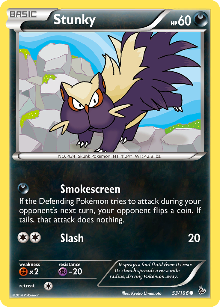 Stunky (53/106) [XY: Flashfire] Reverse Holofoil