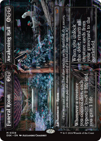 Funeral Room // Awakening Hall (Borderless) [Duskmourn: House of Horror] Foil