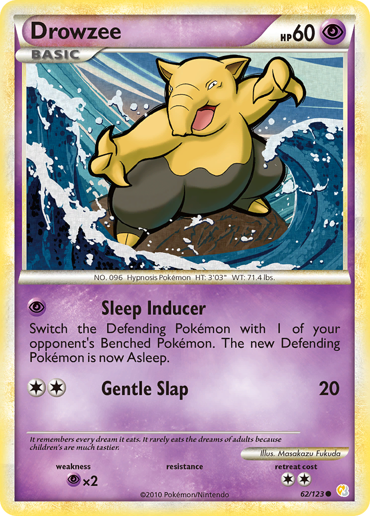 Drowzee (62/123) [HeartGold & SoulSilver: Base Set] Reverse Holofoil