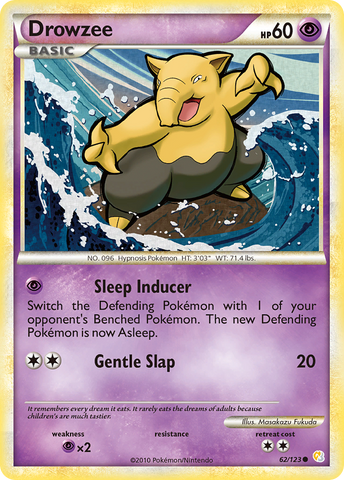 Drowzee (62/123) [HeartGold & SoulSilver: Base Set] Reverse Holofoil