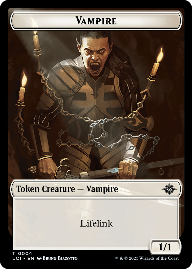 Vampire (0004) // Vampire Demon Double-Sided Token [The Lost Caverns of Ixalan Commander Tokens] Foil