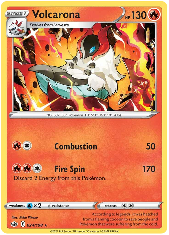 Volcarona (024/198) [Sword & Shield: Chilling Reign] Reverse Holofoil