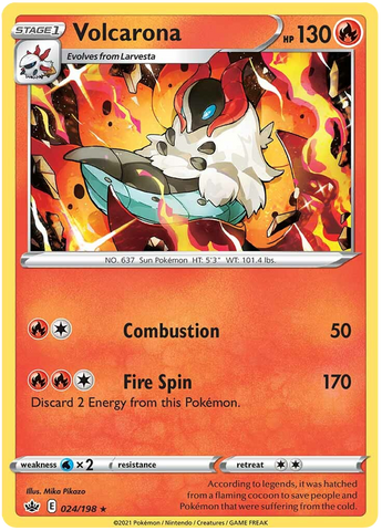 Volcarona (024/198) [Sword & Shield: Chilling Reign] Reverse Holofoil