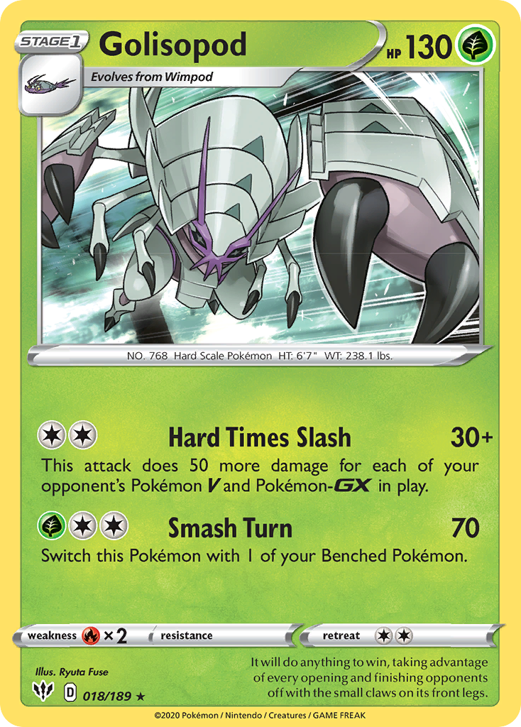 Golisopod (018/189) [Sword & Shield: Darkness Ablaze] Reverse Holofoil