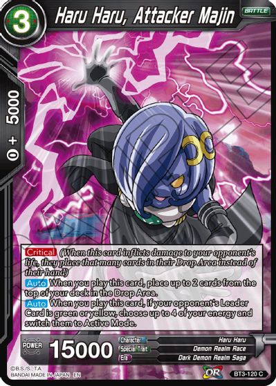 Haru Haru, Attacker Majin (Reprint) (BT3-120) [Battle Evolution Booster] Parallel Foil