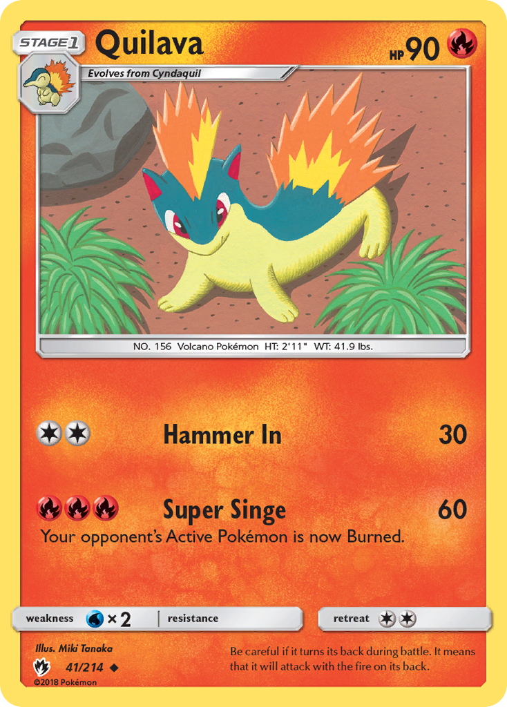 Quilava (41/214) [Sun & Moon: Lost Thunder] Reverse Holofoil