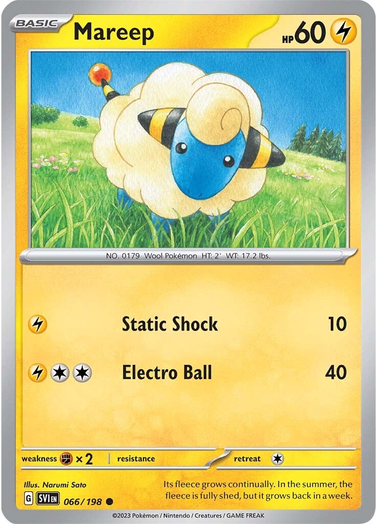 Mareep (066/198) [Scarlet & Violet: Base Set] Reverse Holofoil